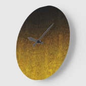 Gelb- und Schwarz-Glitzer-Gradient Große Wanduhr (Winkel)