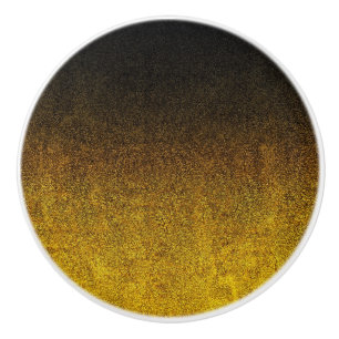 Gelb- und Schwarz-Glitzer-Gradient Keramikknauf