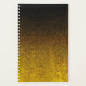Gelb- und Schwarz-Glitzer-Gradient Planer (Vorderseite)