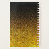 Gelb- und Schwarz-Glitzer-Gradient Planer (Rückseite)