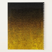 Gelb- und Schwarz-Glitzer-Gradient Planer (Rückseite)