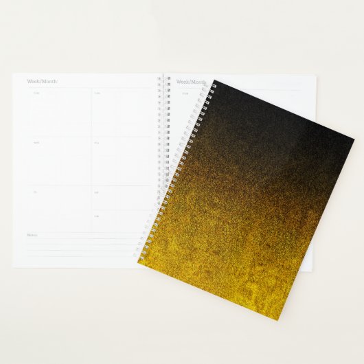 Gelb- und Schwarz-Glitzer-Gradient Planer (Anzeige)