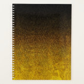 Gelb- und Schwarz-Glitzer-Gradient Planer (Vorderseite)