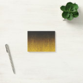Gelb- und Schwarz-Glitzer-Gradient Post-it Klebezettel (Büro)
