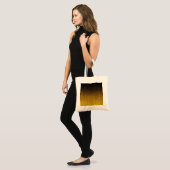 Gelb- und Schwarz-Glitzer-Gradient Tragetasche (Vorderseite (Model))