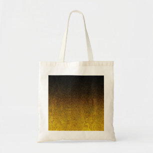 Gelb- und Schwarz-Glitzer-Gradient Tragetasche