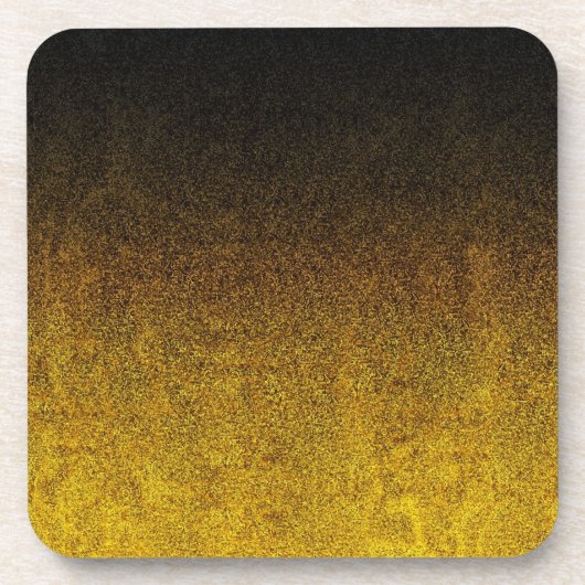 Gelb- und Schwarz-Glitzer-Gradient Untersetzer (Vorderseite)