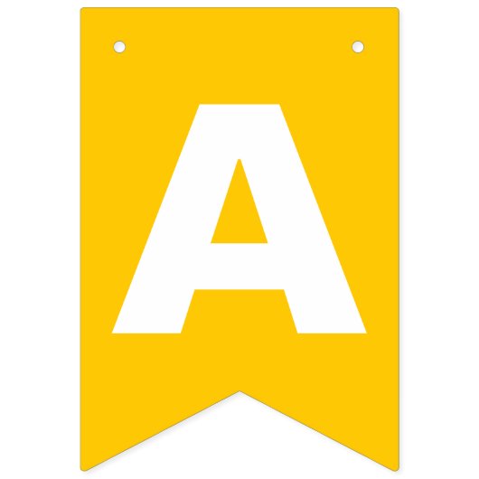 Gelb und Schwarz glücklich Geburtstag Wimpelkette (Dritte Fahne)