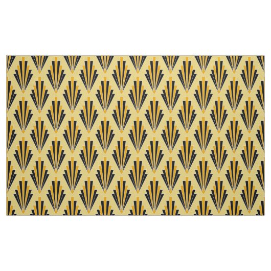 Gelb und schwarz Iconic Art Deco Stoff (Fat Quarter (45,7 x 55,9 cm))