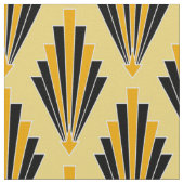 Gelb und schwarz Iconic Art Deco Stoff (Nahaufnahme)