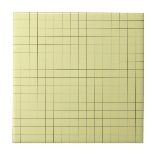 Gelb und schwarz kariert Minimalistisch Fliese (Vorderseite)