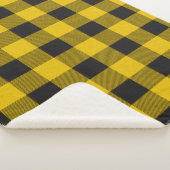 Gelb und schwarz kariert sherpadecke (3/4)