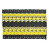 Gelb und Schwarz Kissenbezug (Vorderseite-Links)