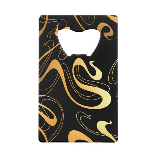 Gelb- und Schwarz-Klassik Geldbeutel Flaschenöffner (Vorderseite)