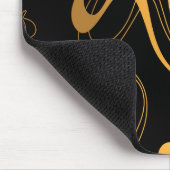 Gelb- und Schwarz-Klassik Mousepad (Ecke)