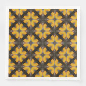 Gelb und Schwarz Moderner Hipster Serviette (Vorderseite)