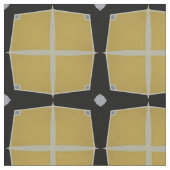 Gelb und Schwarz Modernes geometrisches Muster Stoff (Nahaufnahme)