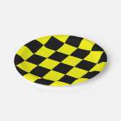 Gelb und schwarz pappteller (Schrägansicht)