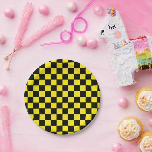 Gelb und schwarz pappteller (Party)