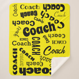 Gelb und schwarz Personalisierter Coach Geschenk N Sherpadecke