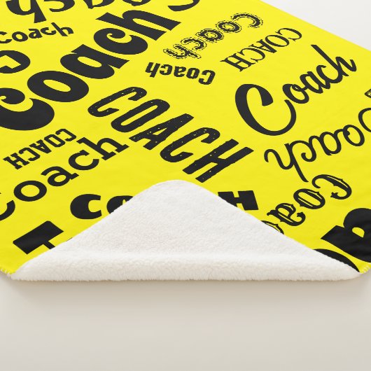 Gelb und schwarz Personalisierter Coach Geschenk N Sherpadecke (3/4)