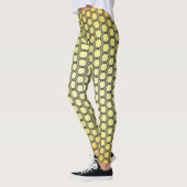 Gelb- und Schwarz-Polka-Punktmuster Leggings (Links)
