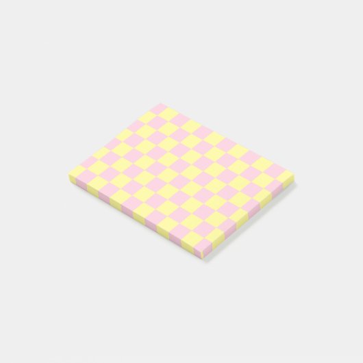 Gelb und schwarz post-it klebezettel (angewinkelt)