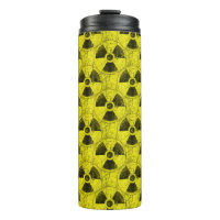 Gelb- und Schwarz-Radioactive Hazmat Grunge Muster