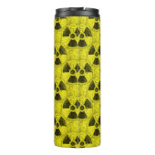 Gelb- und Schwarz-Radioactive Hazmat Grunge Muster Thermosbecher (Rückseite)