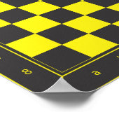 Gelb- und Schwarz-Schachtisch Poster (Ecke)