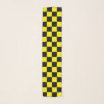 Gelb und Schwarz Schal<br><div class="desc">Abstrakte digitale Kunst von gelben und schwarzen Quadraten in einer karierten Bildung.</div>