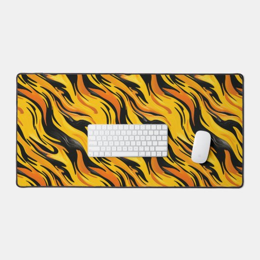Gelb und Schwarz Schreibtischunterlage (Tastatur & Maus)