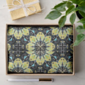 Gelb und schwarz Stilvolles Muster mit geometrisch Seidenpapier (Geschenk)