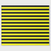 Gelb und Schwarz Streifen Geschenkpapier (Flach)