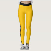 Gelb und Schwarz Streifen Leggings (Vorderseite)