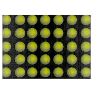 Gelb- und Schwarz-Tennisball-Muster, Schneidebrett