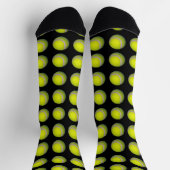 Gelb- und Schwarz-Tennisball-Muster, Socken (Oben)