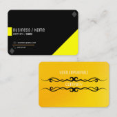 Gelb und Schwarz Visitenkarte (Vorne/Hinten)
