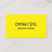 Gelb und schwarz visitenkarte (Vorderseite)