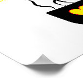 Gelb und schwarz Weck Unterschrift für Küche Poster (Ecke)