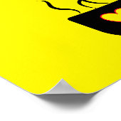 Gelb und schwarz Weck Unterschrift für Küche Poster (Ecke)