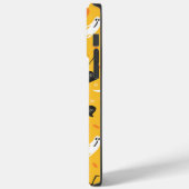 Gelb- und Schwarz-Weiß-Muster Case-Mate iPhone Hülle (Rückseite / Links)