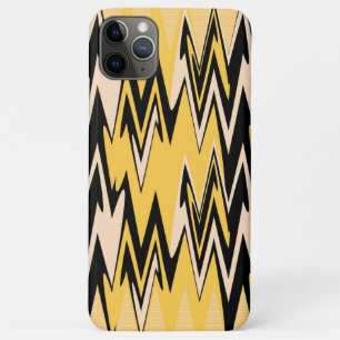 Gelb und schwarz Zigzag Abstrakt Zickzack Case-Mate iPhone Hülle