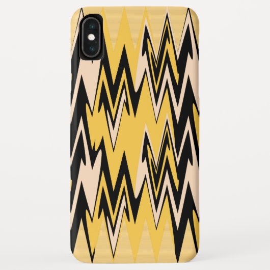 Gelb und schwarz Zigzag Abstrakt Zickzack Case-Mate iPhone Hülle (Rückseite)