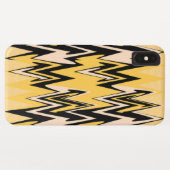 Gelb und schwarz Zigzag Abstrakt Zickzack Case-Mate iPhone Hülle (Rückseite (Horizontal))