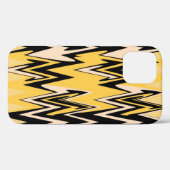 Gelb und schwarz Zigzag Abstrakt Zickzack Case-Mate iPhone Hülle (Rückseite (Horizontal))