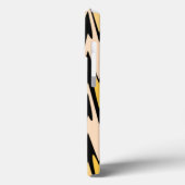 Gelb und schwarz Zigzag Zickzack Muster Case-Mate iPhone Hülle (Rückseite / Links)