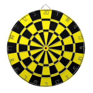 Gelb und Schwarzes Dartscheibe