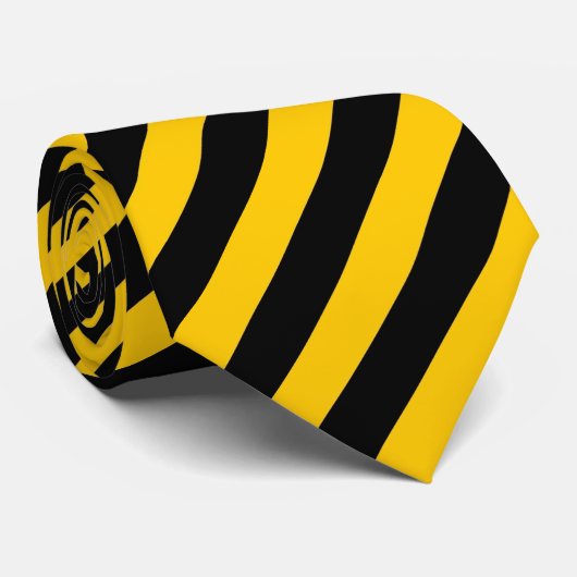 Gelb und Schwarzes Krawatte (Gerollt)