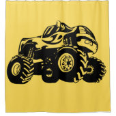 Gelb- und Schwarzkronenduschvorhang Duschvorhang (Vorderseite)